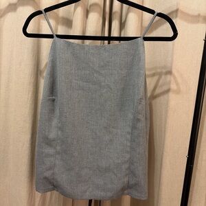 Divided Light Gray Sleeveless Top